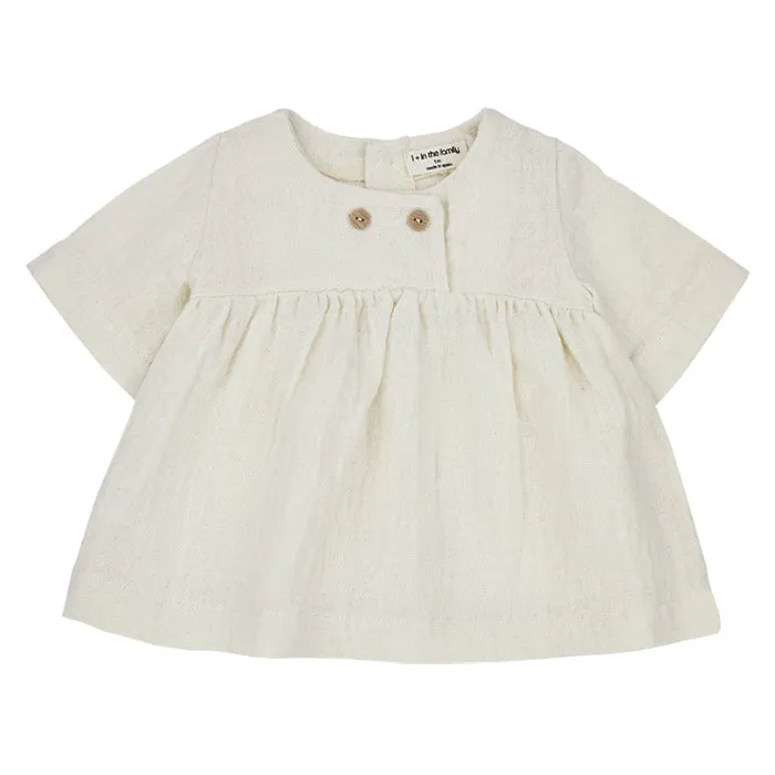 1+ In The Family Baby Layette Enea Dress Cream