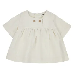 1+ In The Family Baby Layette Enea Dress Cream