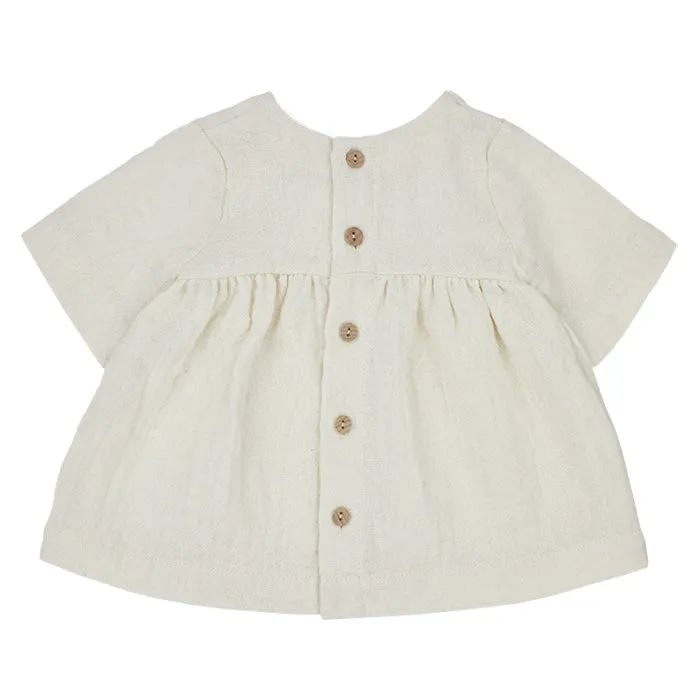 1+ In The Family Baby Layette Enea Dress Cream