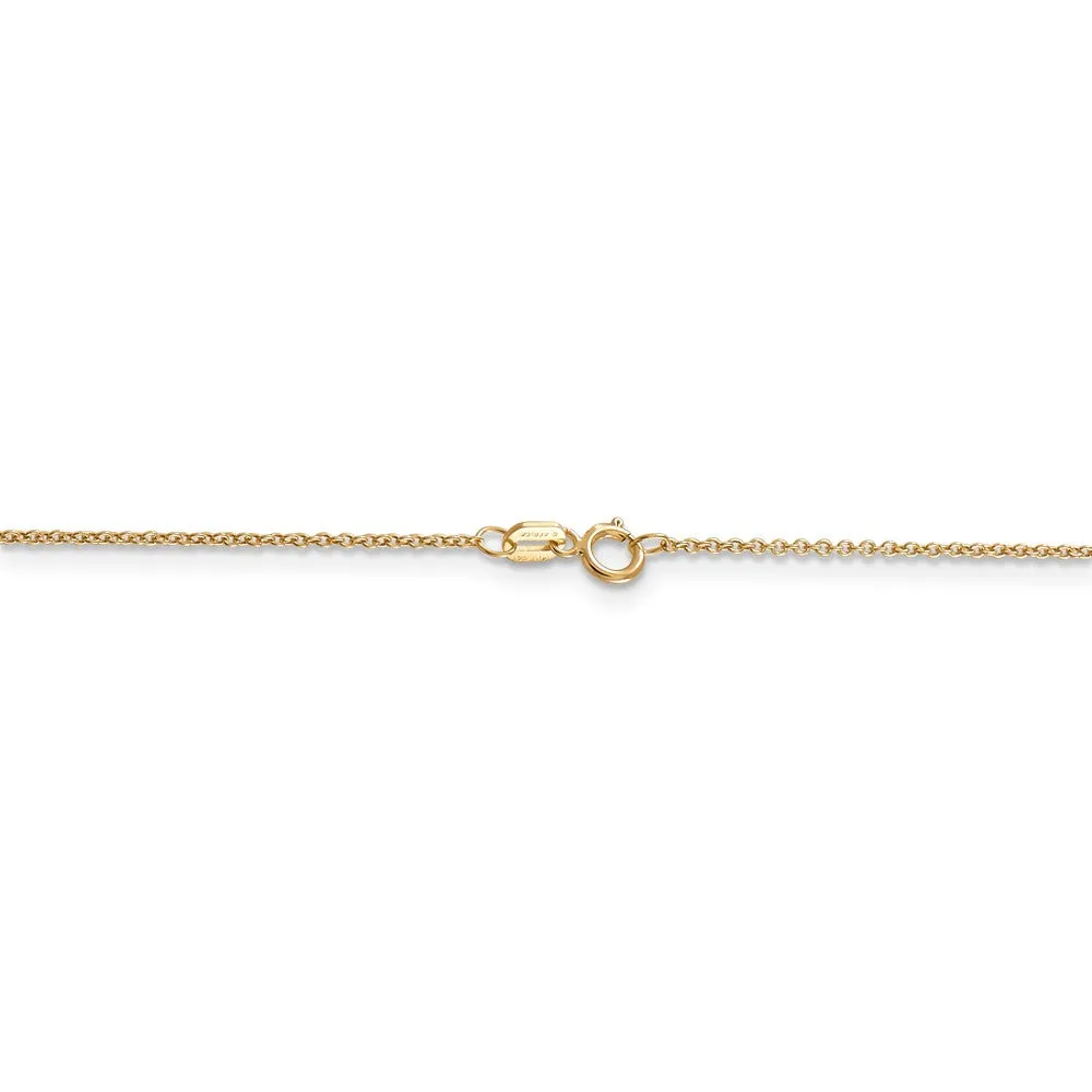 14k Yellow Gold 3D Baseball Necklace