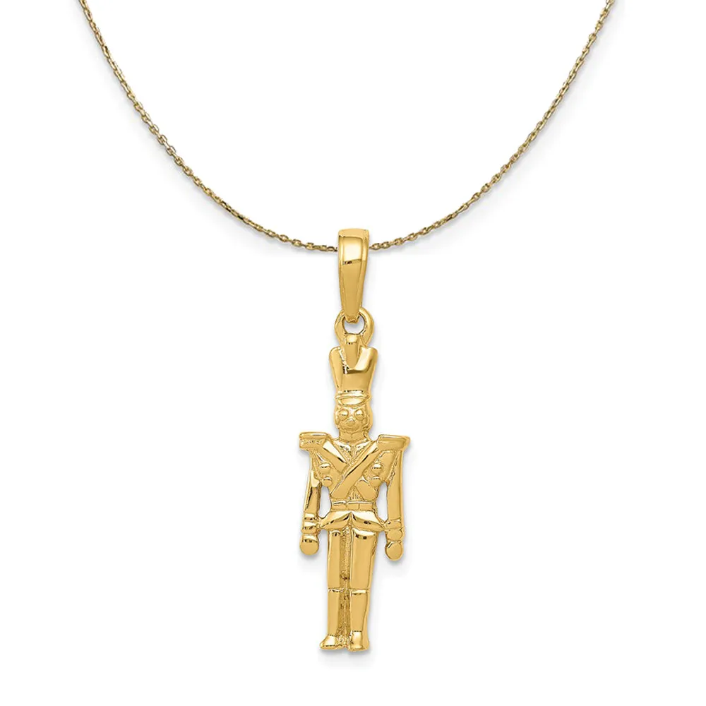 14k Yellow Gold 3D Toy Soldier Necklace