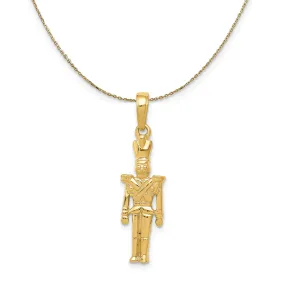 14k Yellow Gold 3D Toy Soldier Necklace