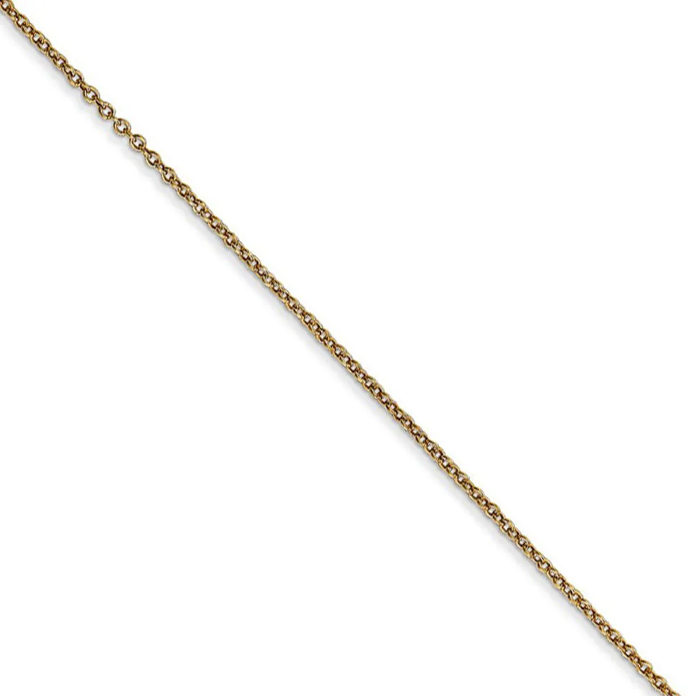 14k Yellow Gold 3Dimensional Dolphin Necklace