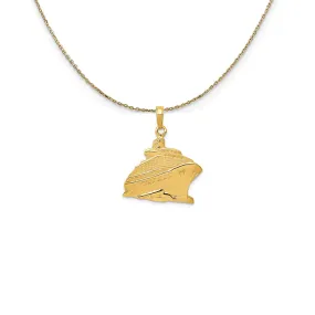 14k Yellow Gold Polished Cruise Ship Necklace