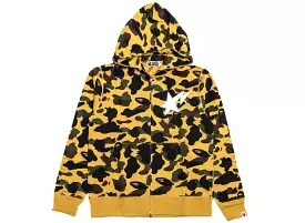 A Bathing Ape 1st Camo Full Zip Hoodie in Yellow xld