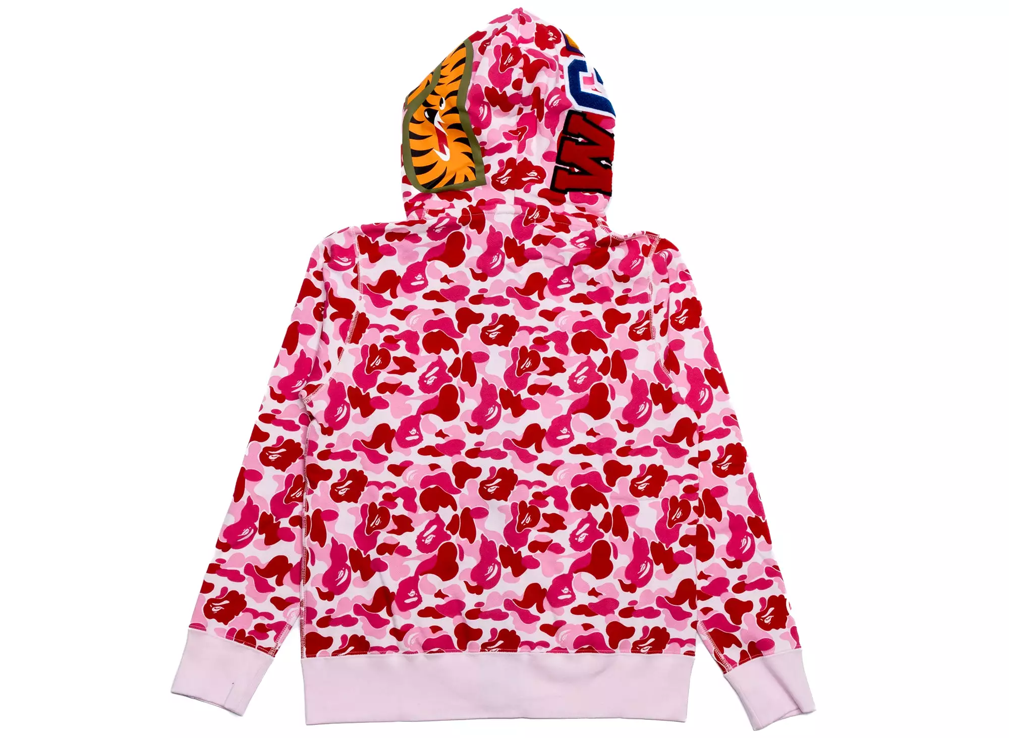 A Bathing Ape ABC Camo Double Shark Full Zip Hoodie in Pink xld