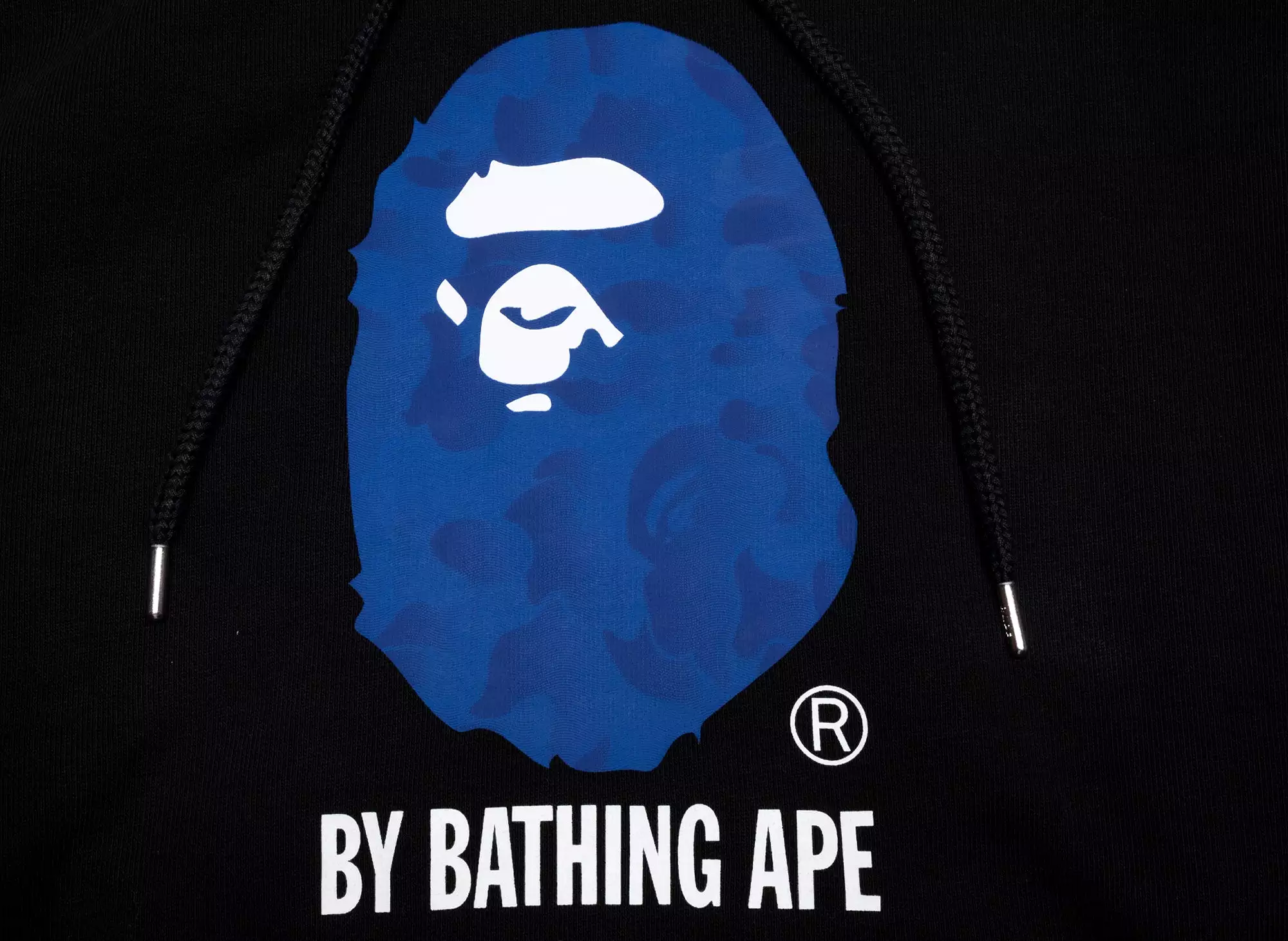 A Bathing Ape Ink Camo by Bathing Ape Pullover Hoodie in Black xld