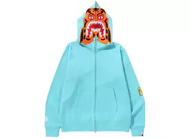 A Bathing Ape Tiger Full Zip Hoodie in Blue xld