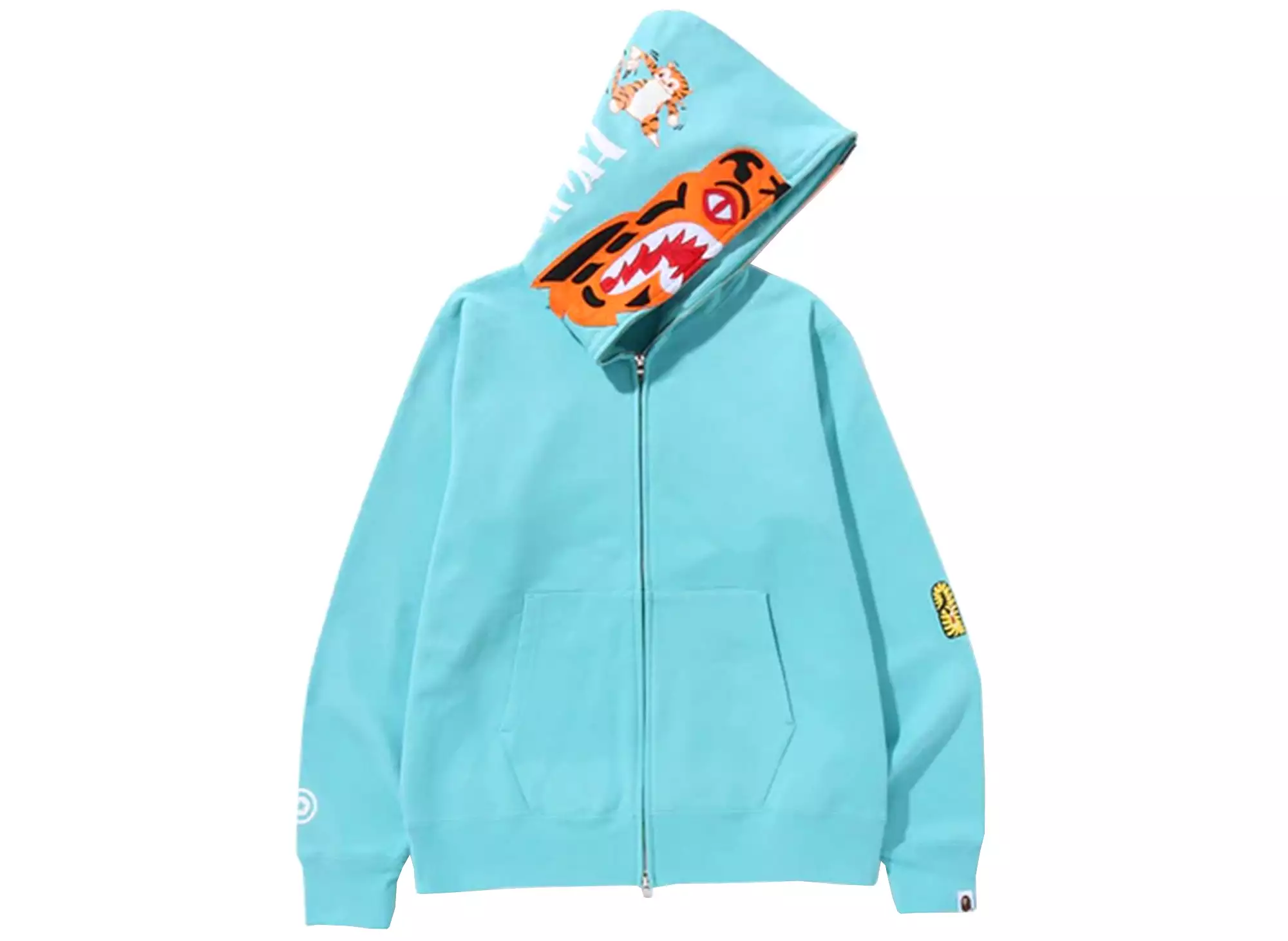 A Bathing Ape Tiger Full Zip Hoodie in Blue xld