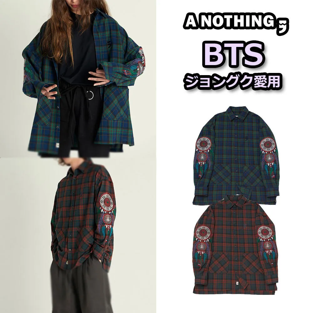 A NOTHING  |Tartan Other Plaid Patterns Unisex Street Style Long Sleeves