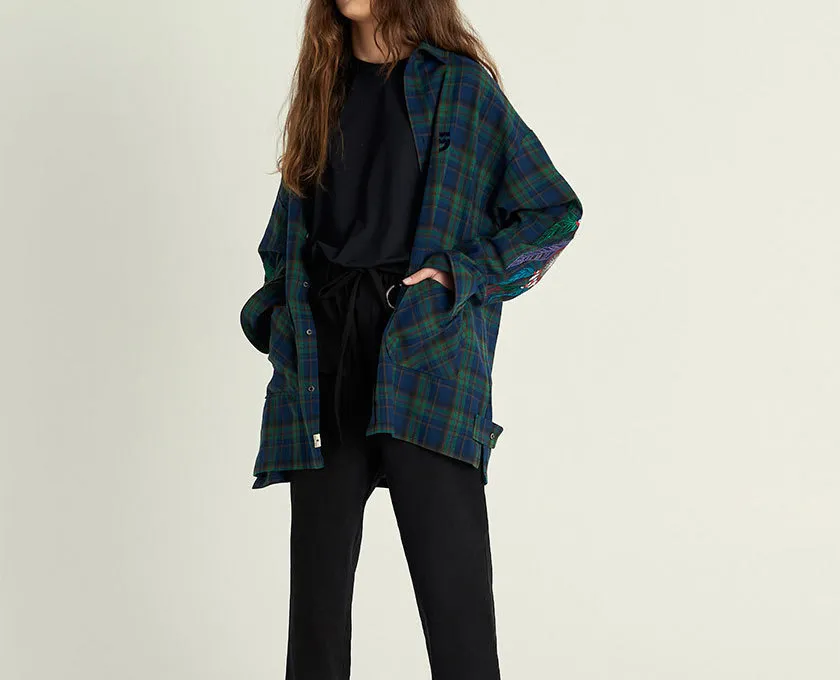 A NOTHING  |Tartan Other Plaid Patterns Unisex Street Style Long Sleeves