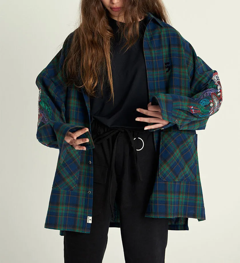 A NOTHING  |Tartan Other Plaid Patterns Unisex Street Style Long Sleeves