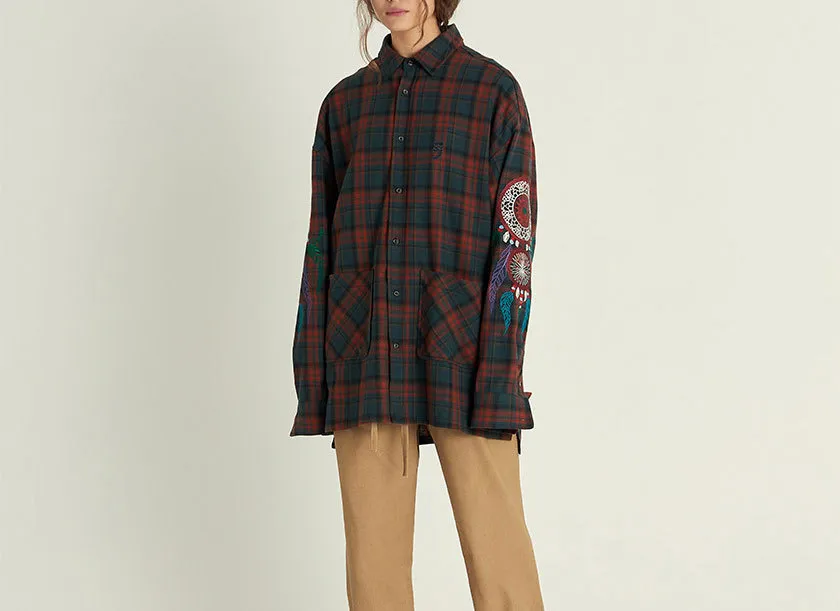 A NOTHING  |Tartan Other Plaid Patterns Unisex Street Style Long Sleeves