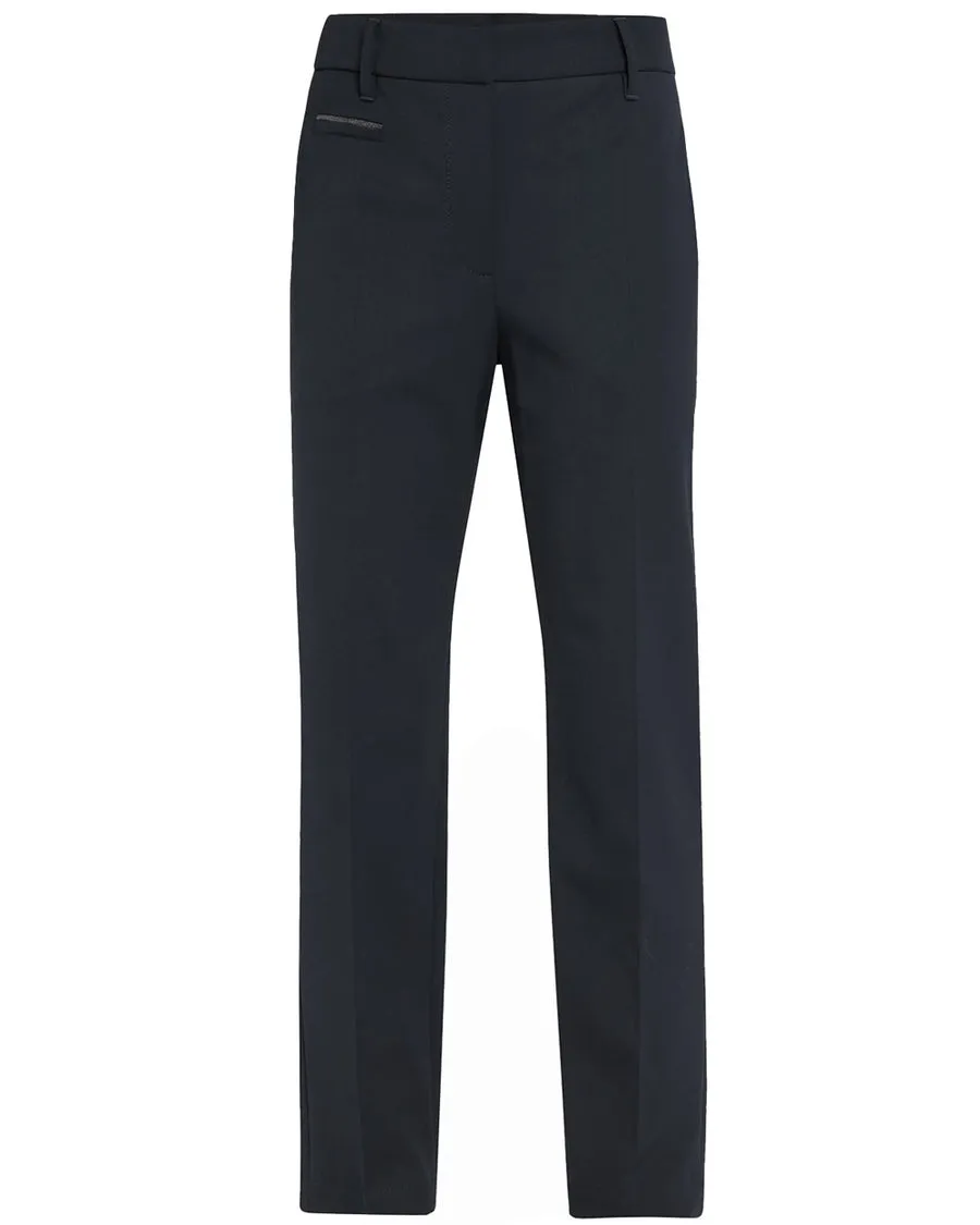 Anthracite Wool Boyfriend Cigarette Pant