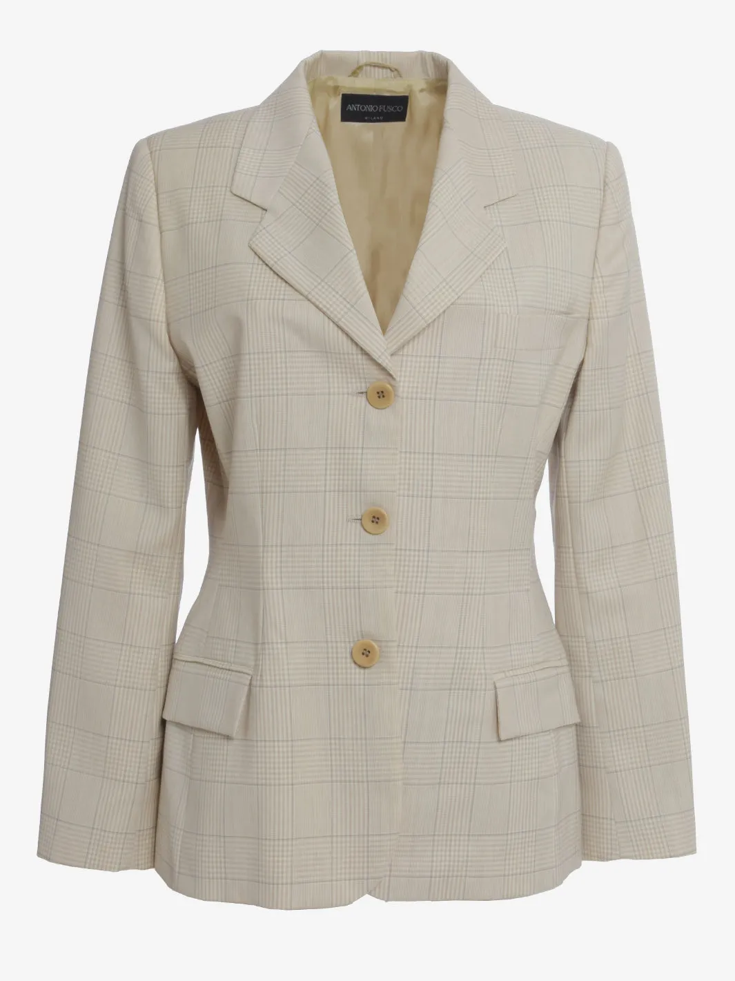 Antonio Fusco Ivory Chck Blazer