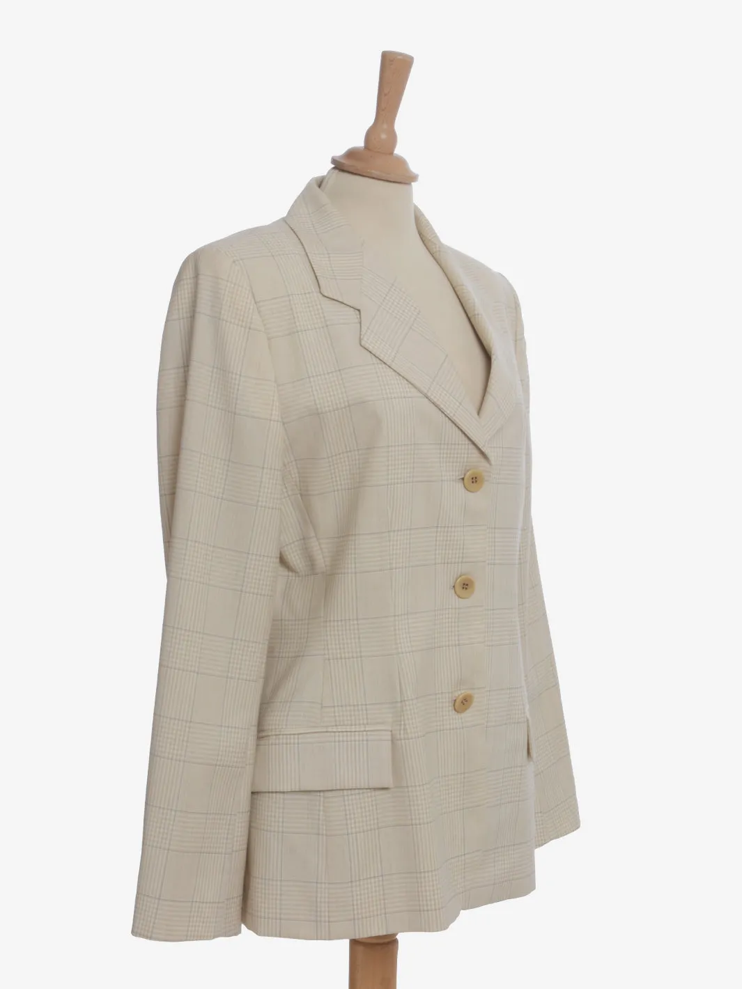 Antonio Fusco Ivory Chck Blazer