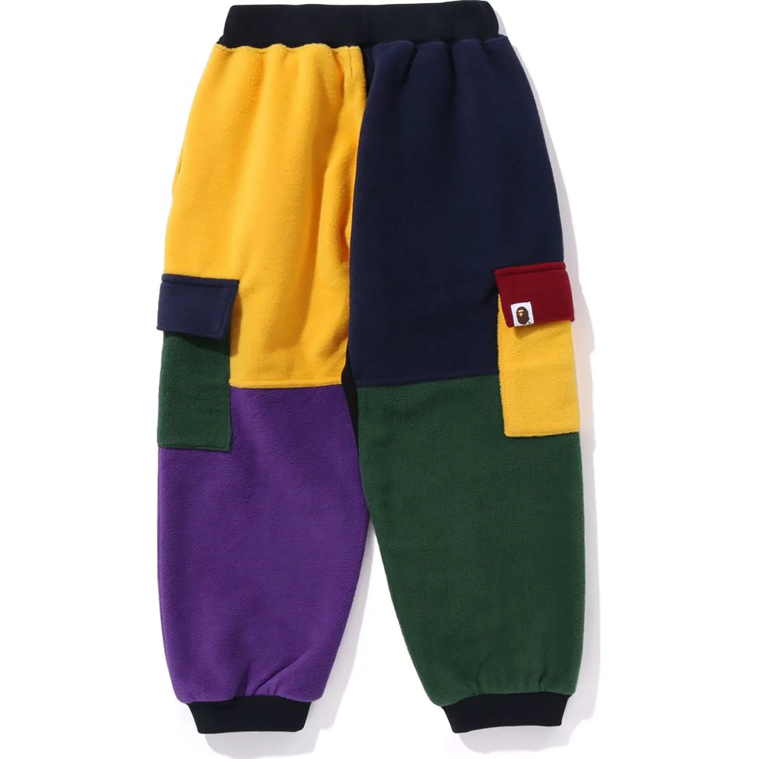 APE HEAD COLOR BLOCK FLEECE PANTS KIDS