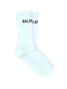 Balenciaga Logo Intarsia-Knit Tennis Socks