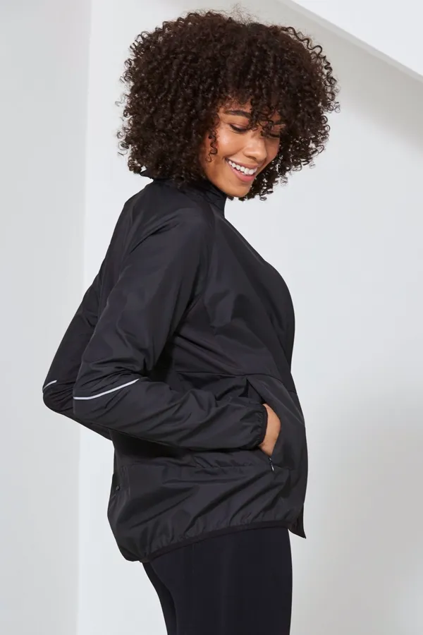 Black Motivate Activewear Zip Jacket With Pockets