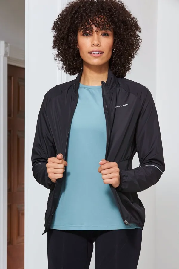 Black Motivate Activewear Zip Jacket With Pockets