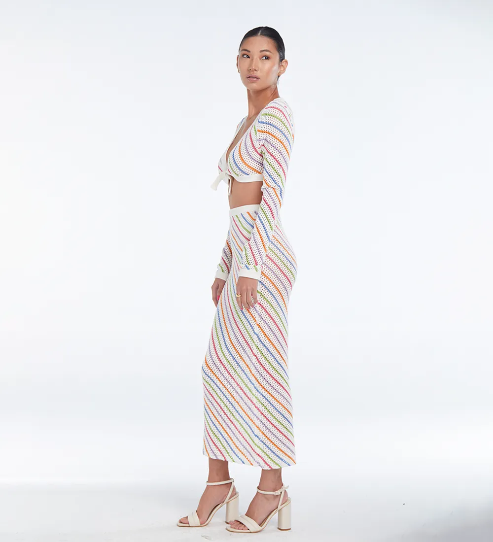 Bruna Stripes Knitted Skirt