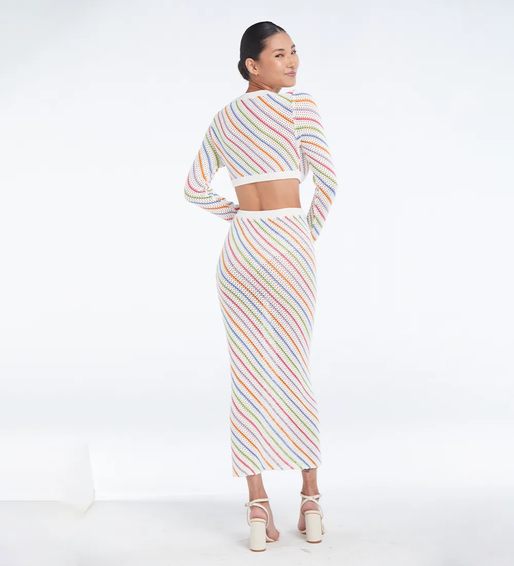 Bruna Stripes Knitted Skirt