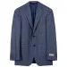 Canali Linen And Wool Textured Blazer Blue