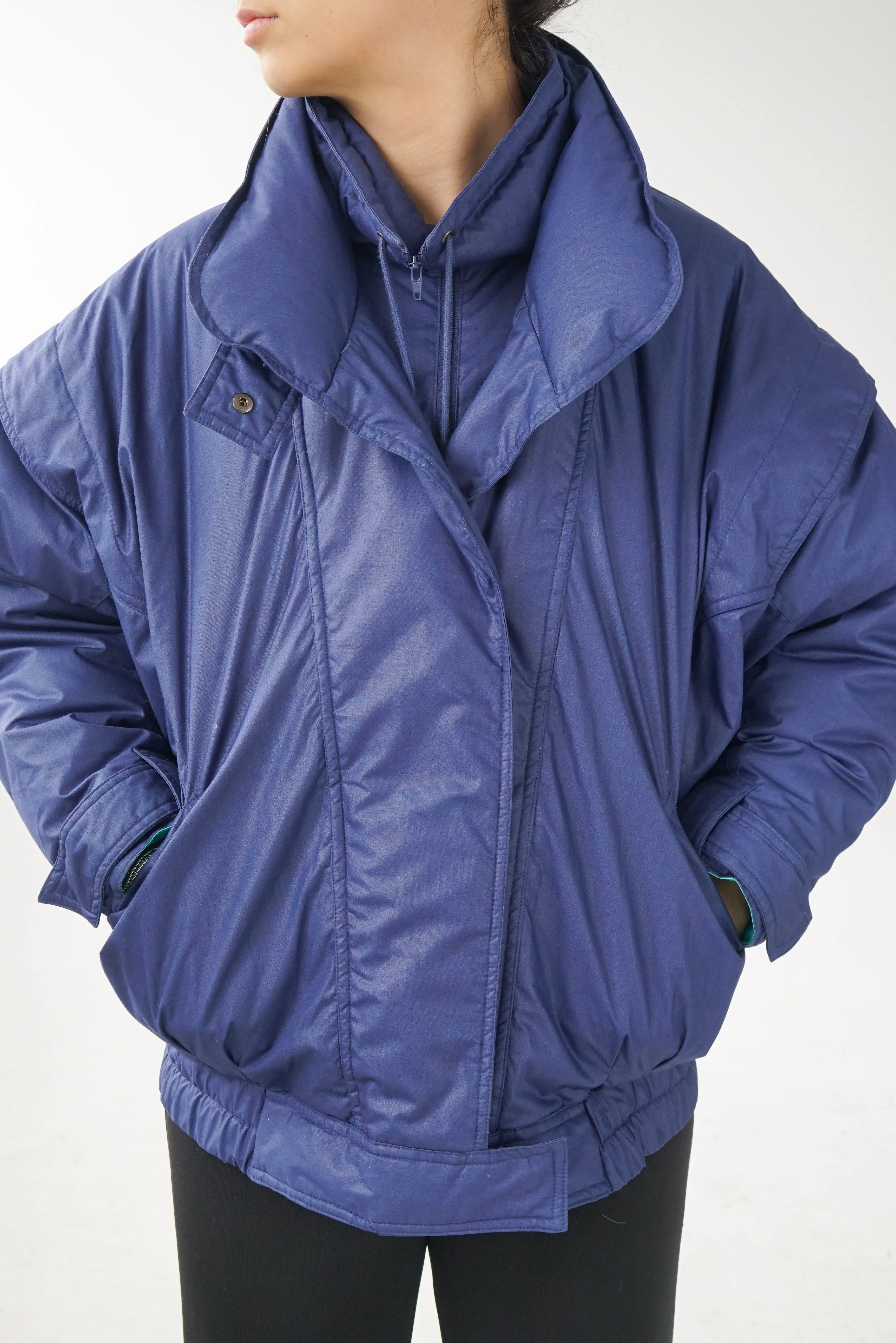 Canard manteau super puffer court bleu M