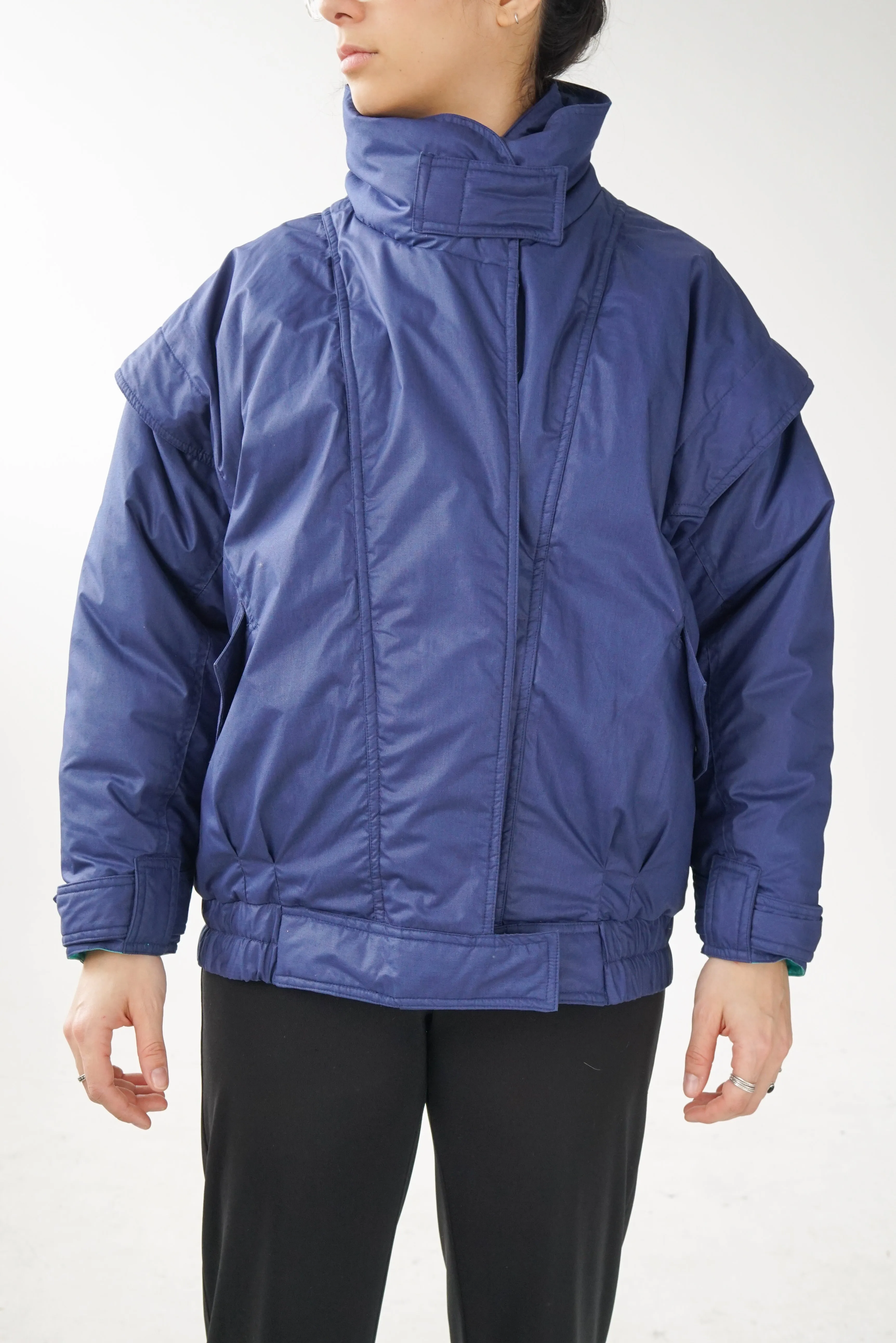 Canard manteau super puffer court bleu M