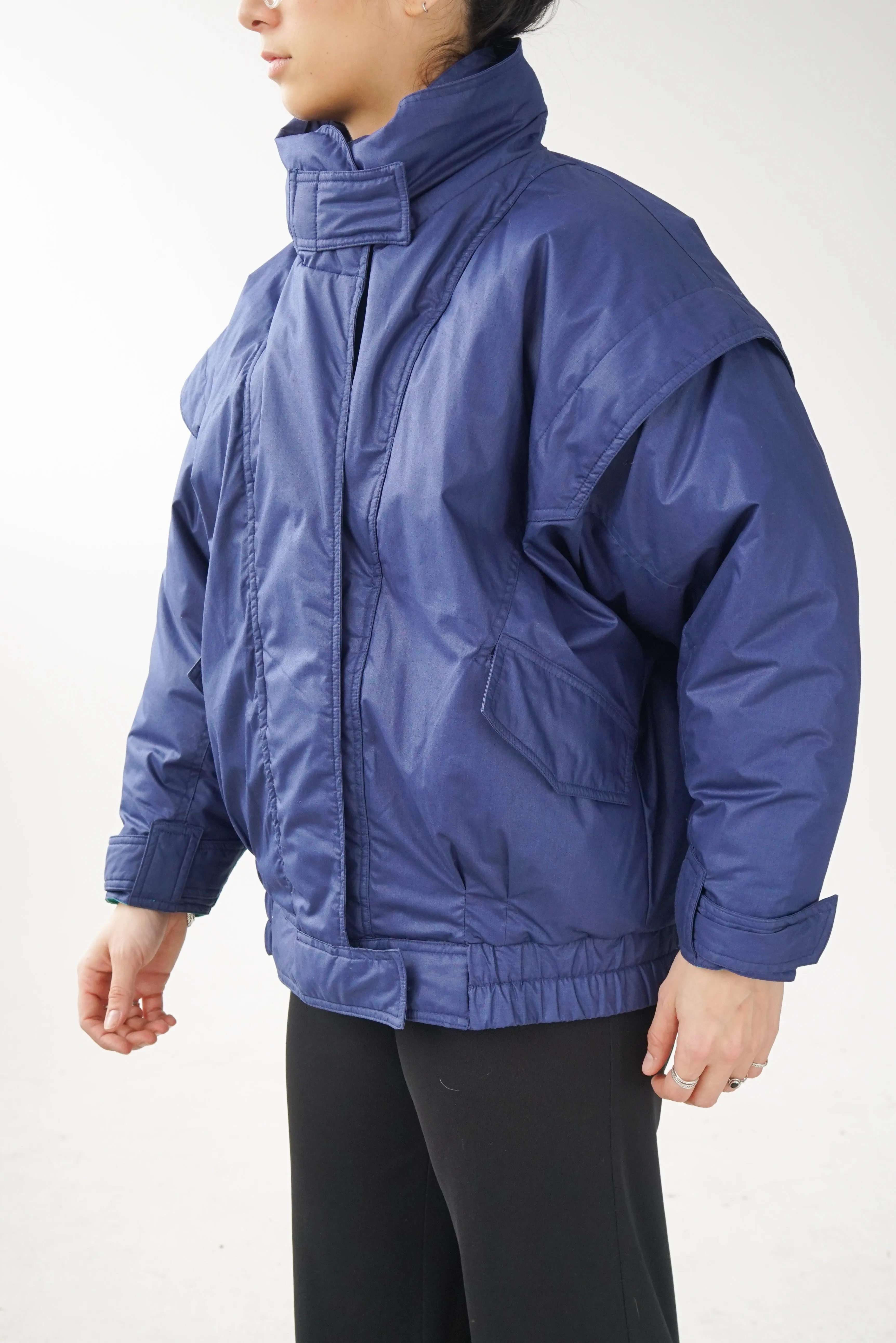 Canard manteau super puffer court bleu M