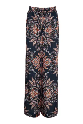 Cara Cara Amalfi Pants in Black Vintage Paisley