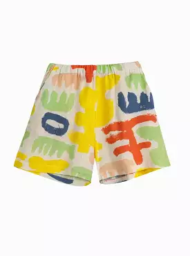 Carnival Print Viscose Blend Short