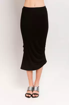 Caterpillar Long Skirt | Black Bamboo