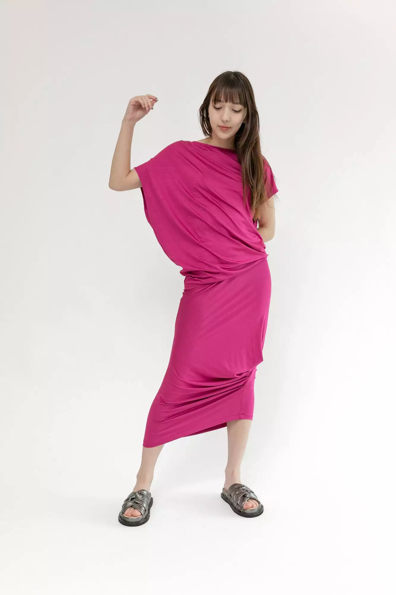 Caterpillar Long Skirt + Tube Dress | Orchid