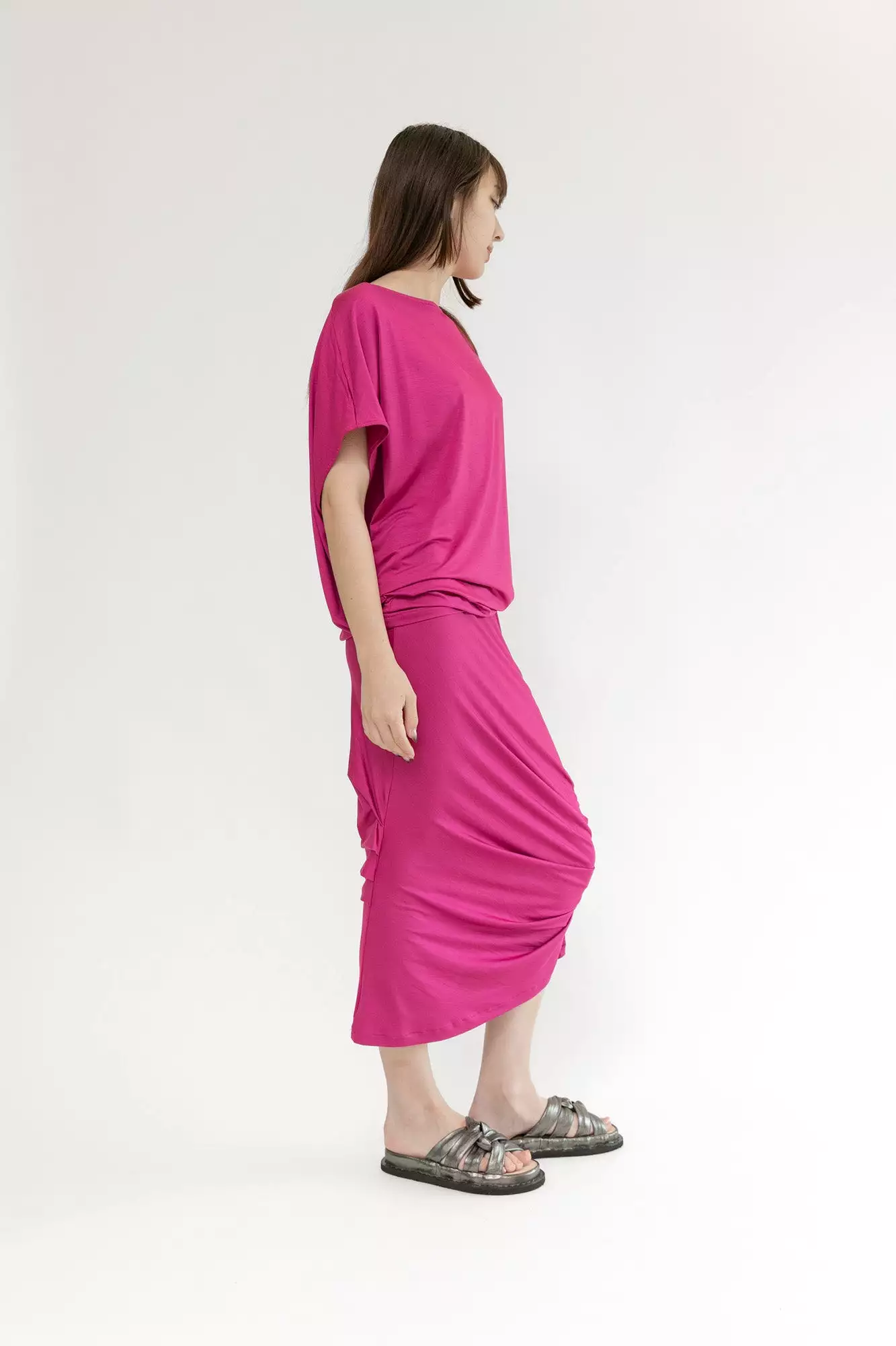 Caterpillar Long Skirt + Tube Dress | Orchid