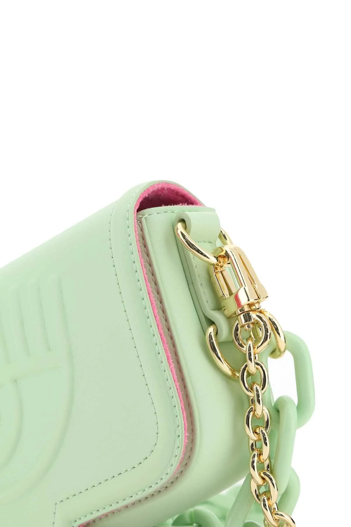 Chiara Ferragni Logo Embossed Chain-Linked Crossbody Bag