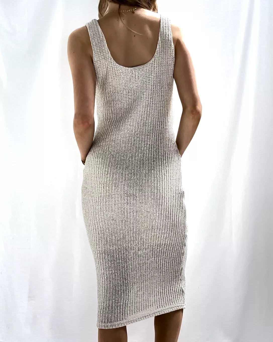 Crochet Midi Dress - Natural