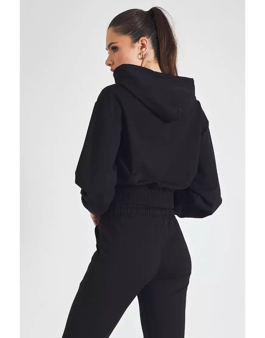 Cropped Elastic Waist Hoodies (Minor Defect)