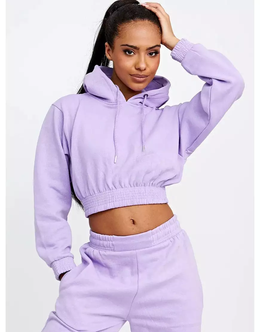 Cropped Elastic Waist Hoodies (Minor Defect)