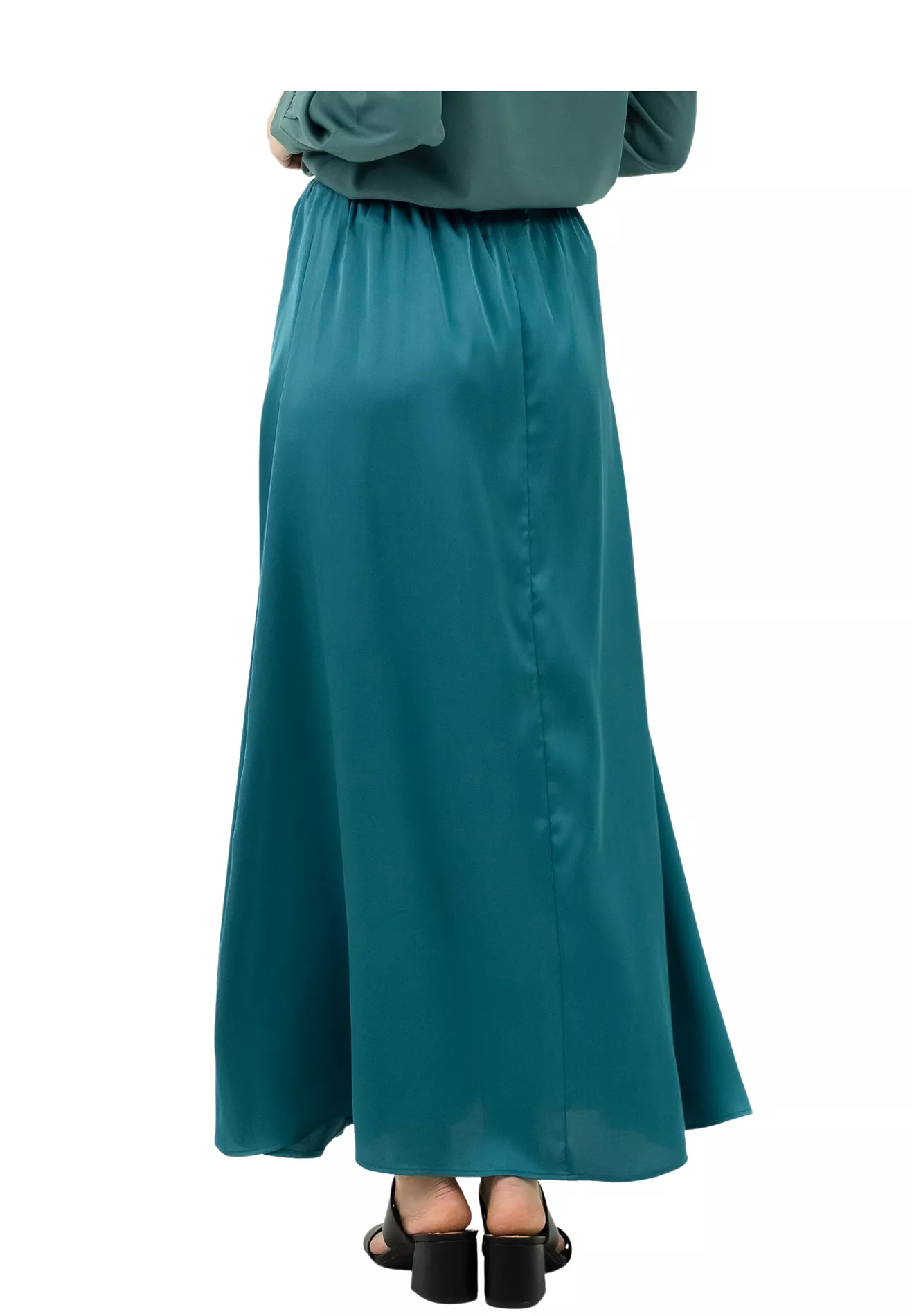 DAISY By VOIR Flowy Satin Maxi Skirt