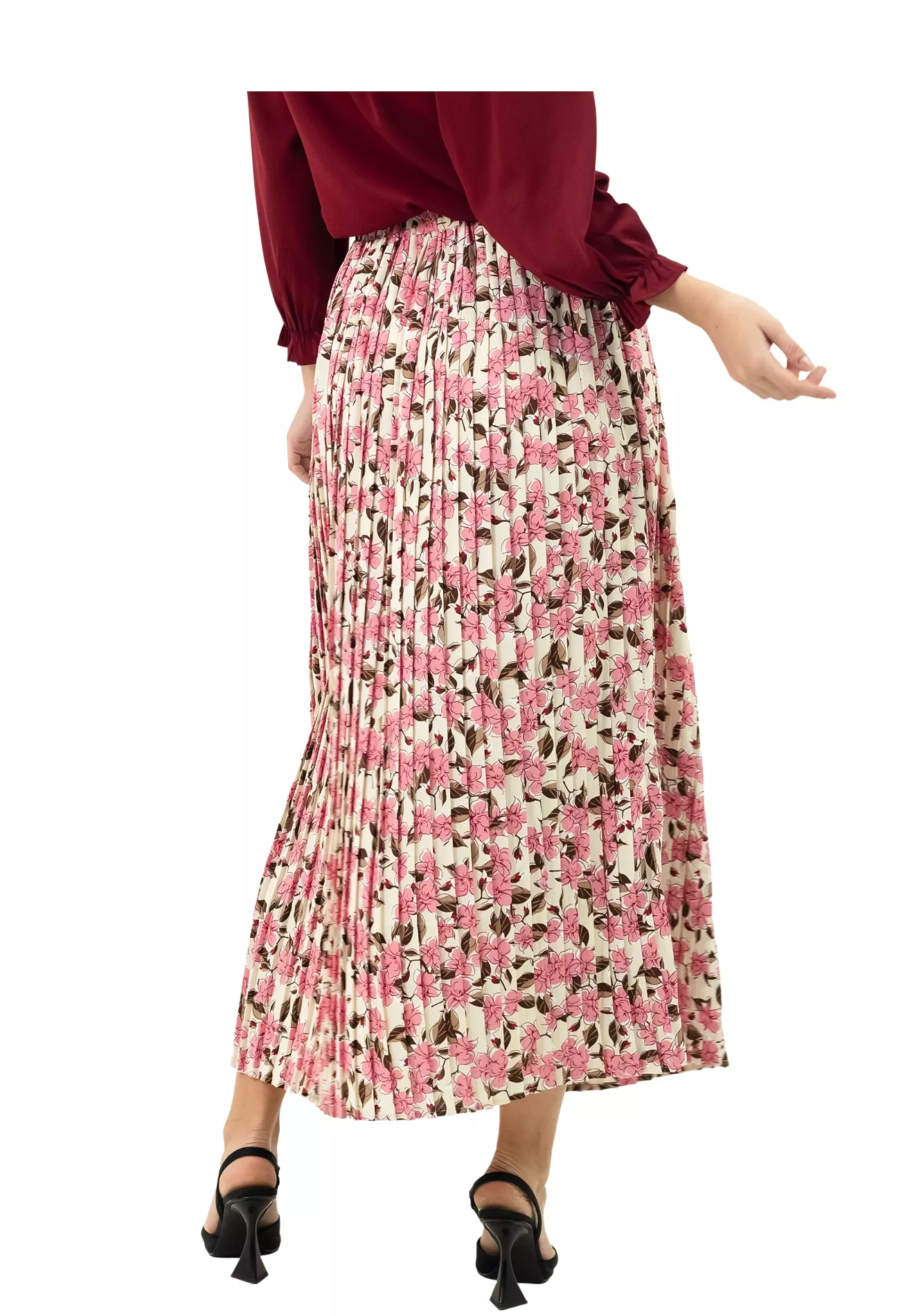 DAISY By VOIR Pleated Maxi Skirt