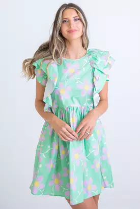 Daisy Ruffle Poplin Dress