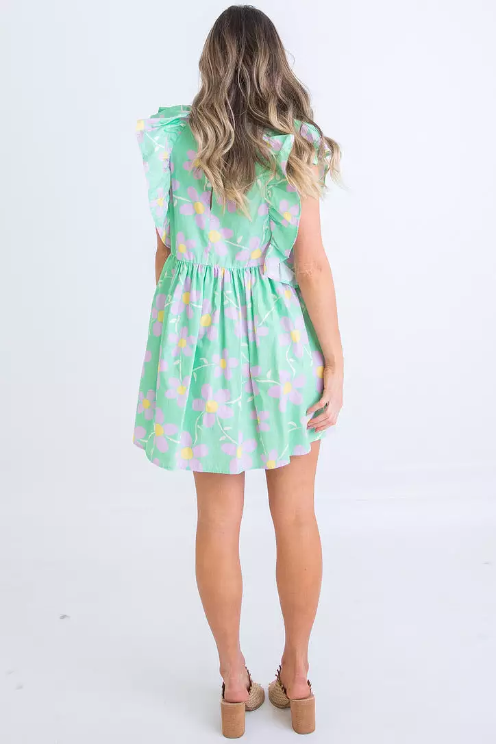 Daisy Ruffle Poplin Dress