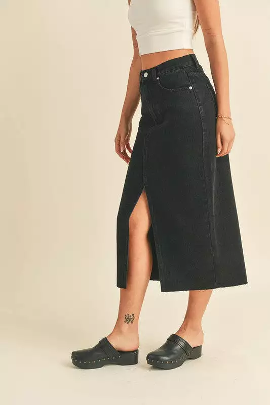 Denim Midi Skirt