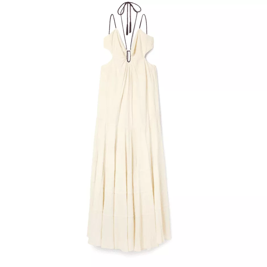 Desigual Strappy Cut-Out Dress in Ivory