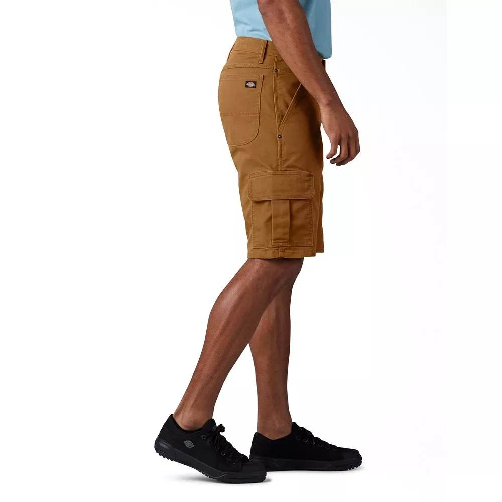 Dickies 11 Relaxed Fit FLEX Tough Max Men's Duck Cargo Work Shorts DX902 - Brown Duck