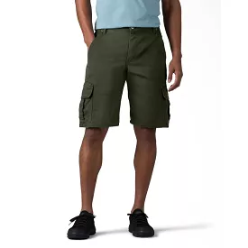 Dickies 11 Relaxed Fit FLEX Tough Max Men's Duck Cargo Work Shorts DX902 - Olive Green