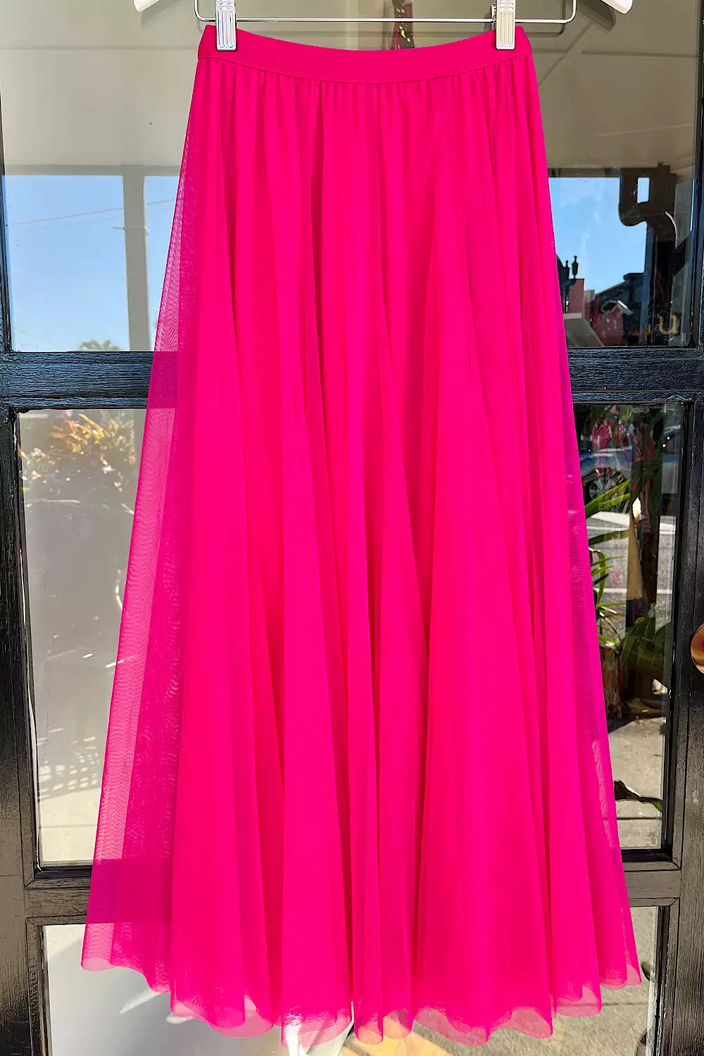 DRAMA QUEEN MIDI SKIRT FUCHSIA