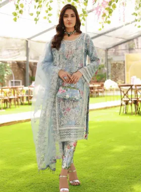 Elaf By Schick Luxury Embroidered Organza 3 Piece Semi Stitched Suit SDH24E LEO-01