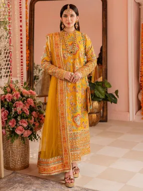 Faiza Faisal Heeriye Embroidered Raw Silk Unstitched 3Pc Suit - Sofia